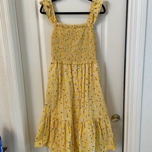 Yellow Kate Spade Dress with Blue and White Flowers